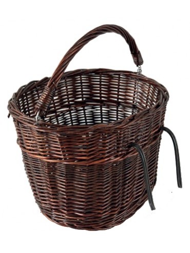 Cesto bicicletta in vimini naturale 38x30x24/38cm