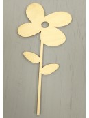 Fiore di legno h15cm - 4 petali - viola comune